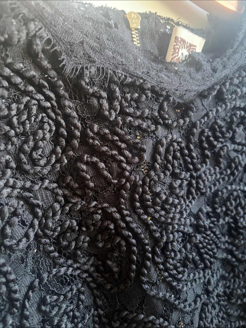 Anne Klein Elegant Black Lace Women's Top - Picture 3 of 12